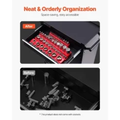 VEVOR Magnetic Socket Organizer Set, 3PCS Magnetic Socket Holder, 1/4'', 3/8'' & 1/2'' SAE Socket Trays With Clear Labels, Hold Up To 68PCS Standard -Vevor GUEST a2482dfd b809 4f4b 9a28 43e9ba2afdb9