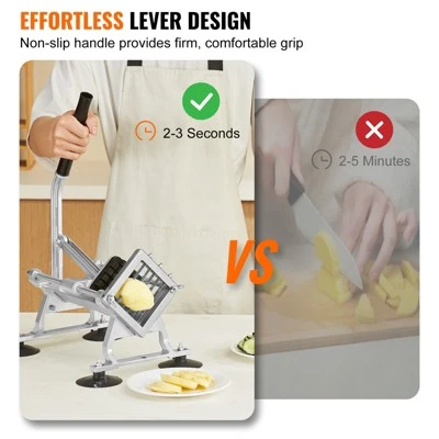 VEVOR Commercial Vegetable Slicer, 1/4"+3/8"+1/2" Fruit Slicer, Stainless Steel And Aluminum Alloy Vegetable Cutter Slicer Machine, Manual Slicer 3 VEVOR Commercial Vegetable Slicer, 1/4"+3/8"+1/2" Fruit Slicer, Stainless Steel And Aluminum Alloy Vegetable Cutter Slicer Machine, Manual Slicer - Image 3