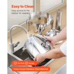 VEVOR Stainless Steel Beverage Dispenser, 2.7 Gallon Drink Dispenser With Alcohol Burner, Hot & Cold Drink Dispensers, Silver -Vevor GUEST a2c1fa65 6412 4668 9d6e 0180ffe57d26