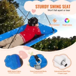 VEVOR Platform Swing, 60 Inch Platform Tree Swing For Kids And Adults, 700lbs Weight Capacity Outdoor Swing, 900D Oxford Fabric Swing Seat -Vevor GUEST a315590d 5e11 4fac a860 cf2d2d371d9c