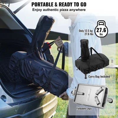 VEVOR Dual Fuel Pizza Oven For Outdoor Use, 12" Portable Pizza Oven, Pellet & Gas Powered Outdoor Pizza Oven With Thickened Cordierite Pizza Stone 4 VEVOR Dual Fuel Pizza Oven For Outdoor Use, 12" Portable Pizza Oven, Pellet & Gas Powered Outdoor Pizza Oven With Thickened Cordierite Pizza Stone - Image 4