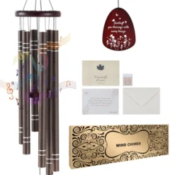 VEVOR Wind Chimes For Outside, 42", Deep Tone Wind Chimes With 6 Tubes, Unique Large Memorial Wind Chimes For Anniversary, Dark Brown -Vevor GUEST a47fdabf 0339 484e ae19 f6353e3c81b6