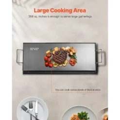 VEVOR Carbon Steel Griddle, 32x14 Inch Universal Flat Top Rectangular Plate, Gas Grill Griddle For BBQ Grill, Teppanyaki, Black -Vevor GUEST a4a156f8 e4ac 42a8 9105 50edaec6f0bb