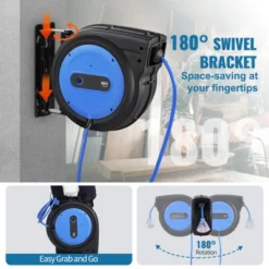 VEVOR Retractable Extension Cord Reel, 80 FT, Heavy Duty 12AWG/3C SJTOW Retractable Power Cord With Lighted Triple Tap Outlet, Black -Vevor GUEST a4c4cab4 118e 48c6 ad45 982f31b54348