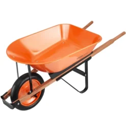 VEVOR Wheelbarrow Cart, 5 Cu. Ft. Load & 265 Lbs Capacity, One Wheel Garden Dump Cart, Garden Wagon With Metal Handle &  16" Wide Track Wheels -Vevor GUEST a4e10411 1b69 4937 bfa9 49e3472bb0cb