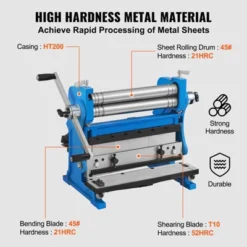 VEVOR Sheet Metal Brake, 12-inch, 3-In-1 Combination Shear Brake Roll Machine, 20-Gauge Capacity Shear Press Brake With 90° Max Bending Angle 11 VEVOR Sheet Metal Brake, 12-inch, 3-In-1 Combination Shear Brake Roll Machine, 20-Gauge Capacity Shear Press Brake With 90° Max Bending Angle -Vevor GUEST a59a655f 998d 401b bf76 41f1b26add11