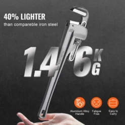 VEVOR 3-Piece Pipe Wrench Set, 10" 14" 18" Aluminum Straight Pipe Wrench, Adjustable Plumbing Wrench, With High Strength Jaw, Silver 10 VEVOR 3-Piece Pipe Wrench Set, 10" 14" 18" Aluminum Straight Pipe Wrench, Adjustable Plumbing Wrench, With High Strength Jaw, Silver -Vevor GUEST a5f3f985 469c 4de5 b8b1 1114bf2c8368
