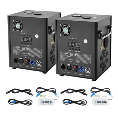 VEVOR Cold Spark Machine, 2 Pack 500W Output Fireworks Controllers, 6.6-13ft Adjustable Height, With Advanced DMX System, Screen, Black 8 VEVOR Cold Spark Machine, 2 Pack 500W Output Fireworks Controllers, 6.6-13ft Adjustable Height, With Advanced DMX System, Screen, Black - Image 8