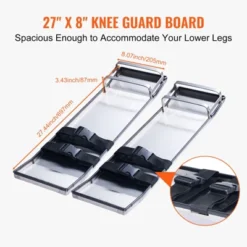 VEVOR Concrete Knee Boards Stainless Steel, 28'' X 8'' Concrete Sliders, Knee Boards For Concrete, Concrete Knee Pads Pair Moving Sliders -Vevor GUEST a6244328 0601 47e3 99ed 1bdc6cef98e3