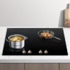 VEVOR Induction Cooktop, 6600W Electric Countertop Burner,4 Burner Knob Control Stove,Built-in Induction Cooktop With 12 Temperature Settings, Black