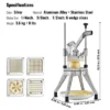 VEVOR Commercial Chopper With 4 Replacement Blades Commercial Vegetable Chopper Stainless Steel French Fry Cutter Potato Dicer & Slicer