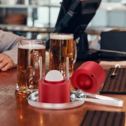 VEVOR Ice Ball Press, 2.4" Ice Ball Maker, Aircraft Al Alloy Ice Ball Press Kit For 60mm Ice Sphere, Ice Press With Tong And Drip Tray