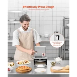 VEVOR Electric Pizza Dough Press Machine, 6 Inch Pizza Pastry Press Plate, Stainless Steel Bread Presser With 100 Pcs Parchment Paper, Silver -Vevor GUEST a814b78e c24a 47ed 84af 6b2aec3d5b3a