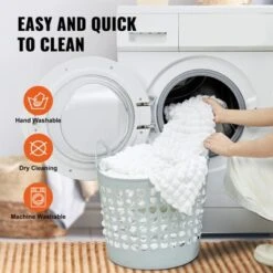 VEVOR Stretch Spandex Folding Chair Covers, Universal Fitted Chair Cover With Skirt, Removable Washable Protective Slipcovers, (4 PCS White) -Vevor GUEST a8879db8 58bc 4fc7 87d9 4c9dbbddc444