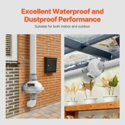 VEVOR 4 To 3.5 Inch Radon Fan Installation Kit, Quiet 260CFM Radon Mitigation Fan System Kit With 2 Couplers, Pressure Indicator, White -Vevor GUEST a8c1ce72 3ad6 431a 88f2 fc95b4fb0a22
