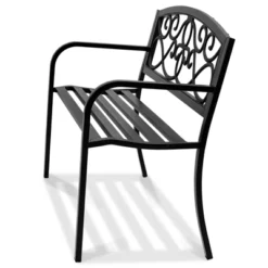 VEVOR Outdoor Bench, 50 Inches Metal Garden Bench For Outdoors, 550 Lbs Load Capacity Bench, Outdoor Garden Park Bench With Backrest And Armrests -Vevor GUEST a8f1abfb 8f3c 43f9 b17a 5ba635585064