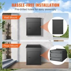 VEVOR Package Delivery Boxes For Outside, Extra Large Mailbox With Coded Lock, Galvanized Steel Wall Mounted Mailboxes 17.3"x13.8"x22.8" 13 VEVOR Package Delivery Boxes For Outside, Extra Large Mailbox With Coded Lock, Galvanized Steel Wall Mounted Mailboxes 17.3"x13.8"x22.8" -Vevor GUEST a9bddda6 64dd 463c 960d cee8f854cb56