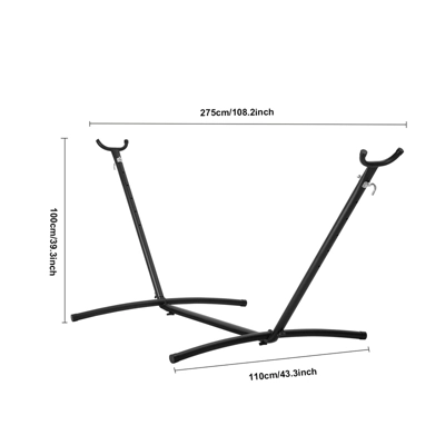 VEVOR Portable Hammock Stand, 450lbs Capacity Steel Hammock Stand For 2 Person, Heavy Duty Adjustable Hooks Hammock Frame Fits 9.5-12.6 Ft Hammocks 7 VEVOR Portable Hammock Stand, 450lbs Capacity Steel Hammock Stand For 2 Person, Heavy Duty Adjustable Hooks Hammock Frame Fits 9.5-12.6 Ft Hammocks - Image 7