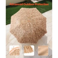 VEVOR Tiki Umbrella, 8 Ft Thatched Patio Umbrella With Tilt, Hawaiian Style Beach Parasol With Durable PP Thatch And 8 Metal Ribs, Oringinal Color 11 VEVOR Tiki Umbrella, 8 Ft Thatched Patio Umbrella With Tilt, Hawaiian Style Beach Parasol With Durable PP Thatch And 8 Metal Ribs, Oringinal Color -Vevor GUEST ab34b29c a01f 4d1b b3eb 60d4ec6d118a