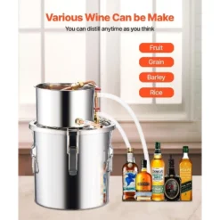 VEVOR Alcohol Still, 3 Gal / 11.4 L Stainless Steel Water Alcohol Distiller With Copper Coil, Home Brewing Refining Fermentation Kit, Silver -Vevor GUEST ab735676 4148 43c2 996b 45cd94a65fb0