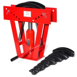 VEVOR Hydraulic Pipe Bender, 16 Ton Manual Copper Exhaust Pipe Bending Machine With 8 Dies (1/2" - 3") And 90 - 180° Adjustable Rollers, Red -Vevor GUEST abae7168 6c0d 4ac9 a9f6 1801d4d81f4f