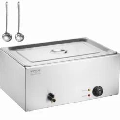 VEVOR Commercial Food Warmer, 1 X 19QT Electric Steam Table, 1200W Professional Countertop Stainless Steel Buffet Bain Marie -Vevor GUEST abfcb645 5e1f 45e3 91db f27c0b3267a7