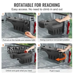 VEVOR Truck Bed Storage Box, Lockable Lid, Waterproof ABS Wheel Well Tool Box 6.6 Gal/20 L, Black 10 VEVOR Truck Bed Storage Box, Lockable Lid, Waterproof ABS Wheel Well Tool Box 6.6 Gal/20 L, Black -Vevor GUEST acd8deb5 3976 41f8 8d05 35edcaf25c8b