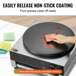 VEVOR Electric Crepe Maker, 16-Inch Commercial Crepe Machine, 1700W Flat Plate Crepe Griddle, Nonstick Stainless Steel Pancake Making Machine -Vevor GUEST ad3ee994 eb35 47f5 8fd4 5505f4bb5446