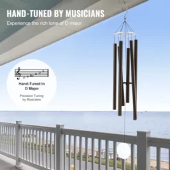 VEVOR Wind Chimes For Outside, 66 In, Deep Tone Wind Chimes With 6 Tubes, Unique Large Memorial Wind Chimes For Anniversary, Black -Vevor GUEST addcf1d9 3460 4bac 8808 cab86839faf5