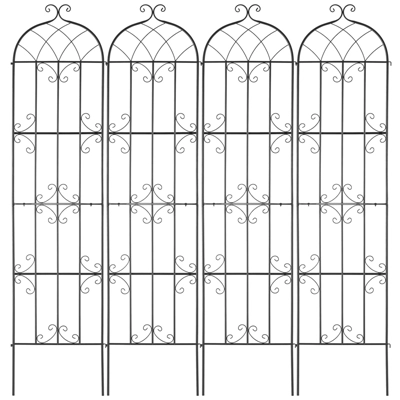 VEVOR Garden Trellis For Climbing Plants, 87 X 20 In, 4 Packs Rustproof Metal Garden Flower Trellis, Outdoor Climbing Rose Trellis Cucumbers Support 8 VEVOR Garden Trellis For Climbing Plants, 87 X 20 In, 4 Packs Rustproof Metal Garden Flower Trellis, Outdoor Climbing Rose Trellis Cucumbers Support - Image 8