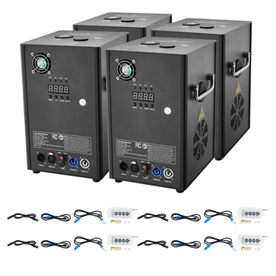 VEVOR Cold Spark Machine, 4 Pack 700W Output Fireworks Controllers, 6.6-16.4ft Adjustable Height, With Advanced DMX System, Screen, Black 8 VEVOR Cold Spark Machine, 4 Pack 700W Output Fireworks Controllers, 6.6-16.4ft Adjustable Height, With Advanced DMX System, Screen, Black - Image 8