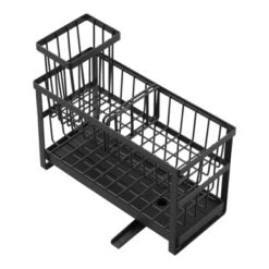 VEVOR Kitchen Sink Caddy Organizer, 2 Tier Sponge Holder For Kitchen Sink With High Brush Holder & Divider, Black -Vevor GUEST af328ff3 e40c 453e acef 9c2abd56a920