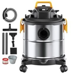 VEVOR Stainless Steel Wet Dry Shop Vacuum, 5.5 Gallon 6 Peak HP Wet/Dry Vac, Powerful Suction, Small Vac Perfect For Carpet Debris, Pet Hair 15 VEVOR Stainless Steel Wet Dry Shop Vacuum, 5.5 Gallon 6 Peak HP Wet/Dry Vac, Powerful Suction, Small Vac Perfect For Carpet Debris, Pet Hair -Vevor GUEST af94e808 30d3 4fad 8e57 c6fda4f2ef06