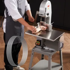 VEVOR Band Saw Blade, 83.5x0.63x0.02 Inch, 5 PCS/Pack Meat Bandsaw Blades For Replacement, Carbon Steel Blade, Silver