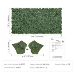 VEVOR Privacy Ivy Fence, 59 X 118in Artificial Green Wall Screen, Greenery Ivy Fence With Mesh Cloth Backing And Strengthened Joint, Faux Hedges Vine 13 VEVOR Privacy Ivy Fence, 59 X 118in Artificial Green Wall Screen, Greenery Ivy Fence With Mesh Cloth Backing And Strengthened Joint, Faux Hedges Vine -Vevor GUEST b064da32 35da 425c 94c5 a3e940da4117