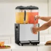 VEVOR Commercial Beverage Dispenser, 2 Tanks 12 L / 12.7 QT Per Tank Juice Dispenser, 286W Stainless Steel Ice Tea Drink Machine