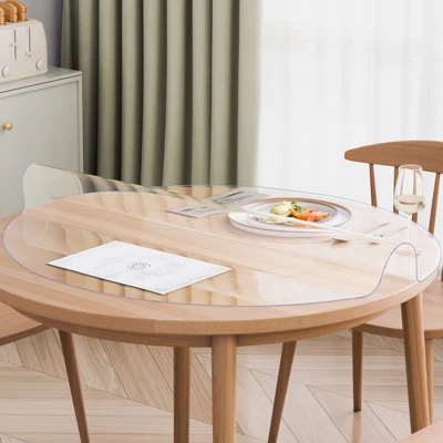 VEVOR Plastic Table Cover, 48 X 48 Inch 2.0 Mm Thick Clear Table Protector, Round PVC Desk Mat, Waterproof & Easy Cleaning Desk Pad Tablecloth 1 VEVOR Plastic Table Cover, 48 X 48 Inch 2.0 Mm Thick Clear Table Protector, Round PVC Desk Mat, Waterproof & Easy Cleaning Desk Pad Tablecloth