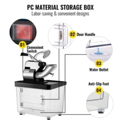 VEVOR 110V Commercial Ice Crusher 440LBS/H, ETL Approved 300W Electric Snow Cone Machine With Dual Blades, Stainless Steel Shaved Ice Machine, Black -Vevor GUEST b149f19b 2a6b 49ca a740 f585dc3daa37