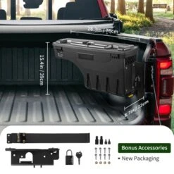 VEVOR Truck Bed Storage Box, Lockable Lid, Waterproof ABS Wheel Well Tool Box 6.6 Gal/20 L With Password Padlock, Compatible With Dodge Ram 1500 -Vevor GUEST b16d13b4 df5a 4291 b97c 1b8531692d29