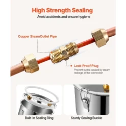 VEVOR Alcohol Still, 13.2 Gal / 50 L Stainless Steel Water Alcohol Distiller With Copper Coil, Home Brewing Refining Fermentation Kit, Silver 13 VEVOR Alcohol Still, 13.2 Gal / 50 L Stainless Steel Water Alcohol Distiller With Copper Coil, Home Brewing Refining Fermentation Kit, Silver -Vevor GUEST b193b834 d359 4728 863b cdcc3574e0c8 3