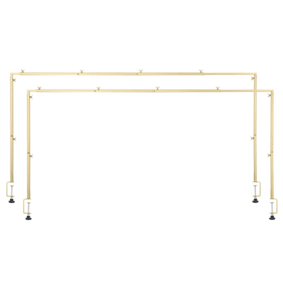 VEVOR Over The Table Rod Stand With Clamps, 13"-42" Tall & 28"-98" Length Adjustable, 2 Packs Table Arch Stand, Tabletop Balloon Arch Frame, Gold 8 VEVOR Over The Table Rod Stand With Clamps, 13"-42" Tall & 28"-98" Length Adjustable, 2 Packs Table Arch Stand, Tabletop Balloon Arch Frame, Gold - Image 8