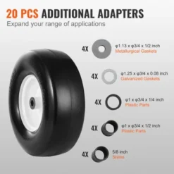 VEVOR Lawn Mower Tires With Rim, 13x5-6" Tubeless Tractor Tires, 2-Pack Tire And Wheel Assembly, Flat-free PU Tires, 3.25"-5.9" Centered Hub, Black -Vevor GUEST b22e564a ac89 40dc 9689 b765db7f470b