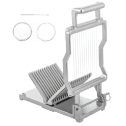 VEVOR Cheese Cutter With Wire 1 Cm & 2 Cm Cheeser Butter Cutting Blade, Aluminum Alloy Commercial Cheese Slicer, Silver -Vevor GUEST b2426cd9 9022 412c b030 2d3fd942b5bb