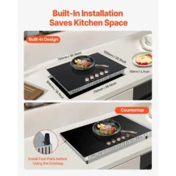 VEVOR Induction Cooktop, 9200W Electric Countertop Burner,5 Burner Knob Control Stove,Built-in Induction Cooktop With 12 Temperature Settings, Black -Vevor GUEST b24ad349 24e9 4dc6 a740 a8d8ce035154