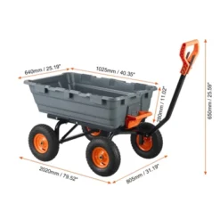 VEVOR Garden Cart, Durable Poly Dump Cart With Simple Assembly Steel Frame, Versatile Dump Wagon With Dual-Function Handle 14 VEVOR Garden Cart, Durable Poly Dump Cart With Simple Assembly Steel Frame, Versatile Dump Wagon With Dual-Function Handle -Vevor GUEST b390d1cb d123 4421 b4e9 678a6a135cfc