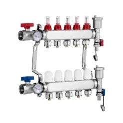 VEVOR 5-Branch Radiant Heat Manifold, 1/2" PEX Tubing Manifold, Stainless Steel PEX Manifold For Hydronic Radiant Floor Heating, Silver -Vevor GUEST b3e24a98 a281 4fb5 81ca f5cce27204c9