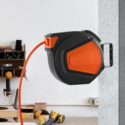 VEVOR Retractable Air Hose Reel, 3/8 IN X 50 FT Hybrid Air Hose Max 300PSI 1 VEVOR Retractable Air Hose Reel, 3/8 IN X 50 FT Hybrid Air Hose Max 300PSI