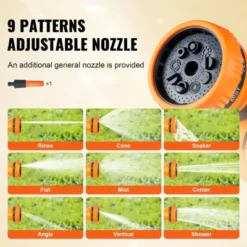 VEVOR Retractable Hose Reel, 115 Ft X 1/2 Inch, 180° Swivel Bracket Wall-Mounted, Garden Water Hose Reel With 9-Pattern Nozzle, Automatic Rewind -Vevor GUEST b53e64f3 ccec 49c3 b435 efe6687bd4f1