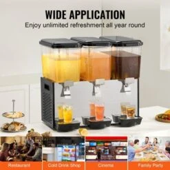 VEVOR Commercial Beverage Dispenser, 3 Tanks 18 L / 19 QT Per Tank Juice Dispenser, 512W Stainless Steel Ice Tea Drink Machine -Vevor GUEST b6aaa0cf a49b 4fa9 86d2 94f6d74a2bfd