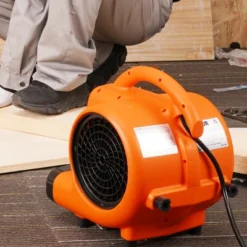 VEVOR Floor Blower, 1/4 HP, 1000 CFM Air Mover For Drying And Cooling, Portable Carpet Dryer Fan With 4 Blowing Angles And Time Function
